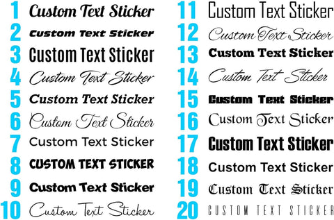 Text Car Sticker Personalised Name Decal Lettering Stickers Van Sign Writing Window Bumper Vehicle Shop Vinyl Decals