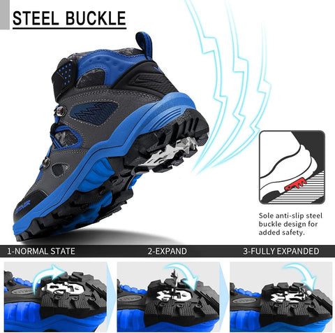 Kids Hilking Boots Outdoor Climbing Trainers Travelling Sports Shoes Non-Slip Hiker Snow Boots