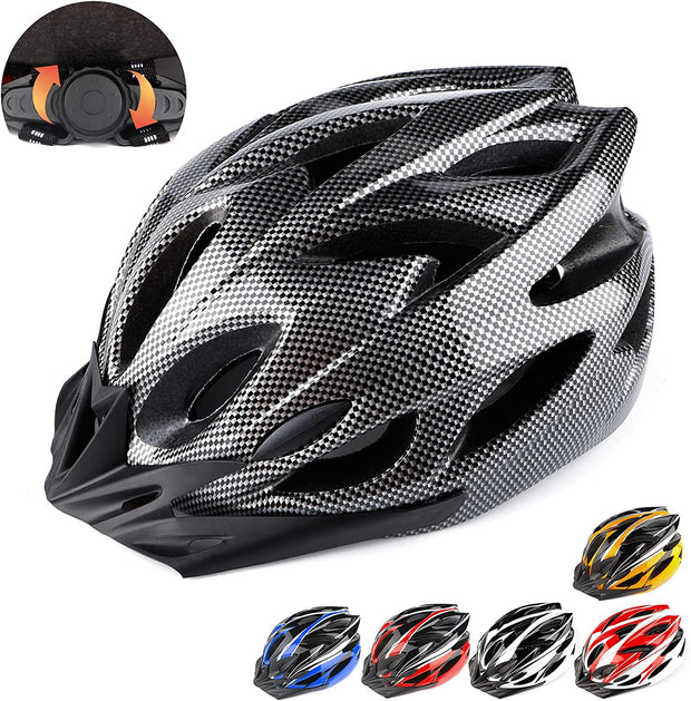 Cycle Helmet, Lightweight Bicycle Helmet, Adjustable Mountain & Road Bike Helmets for Adults, 8 Vents with Adjustable Strap & Detachable Visor for Mens Womens(Head Size58-62Cm)