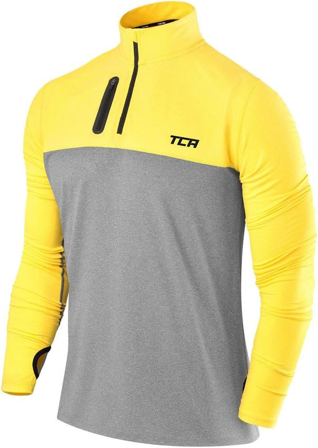 Men'S Fusion Pro Quickdry Long Sleeve Half-Zip Running Top