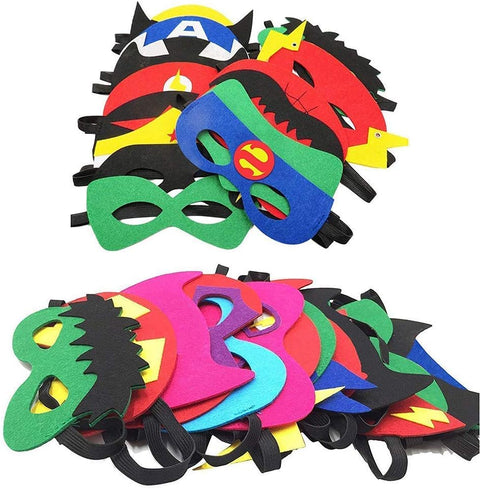 32Pcs Superhero Felt Masks, Children Masks Super Hero Party Mask Party Bag Fillers Dress up Mask for Cosplay Party Masquerade Birthdays Superhero Theme Party Favors Supplies