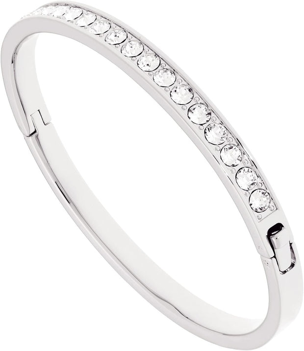 Clemara Hinge Crystal Bangle Bracelet for Women