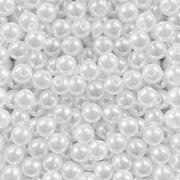 1500Pcs Pearl Beads for Jewelry Making, 4Mm 6Mm 8Mm 10Mm round Loose Pearls Beads with Hole, Bracelet Pearls for Crafts, White Pearls for Jewelry Making