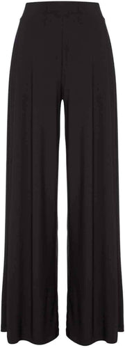 Wide Leg Trousers for Women UK Ladies Palazzo Pants Evening Jersey Elasticated High Waist Smart Flared Culotte Office Work Going Out Loose Crepe Bottoms