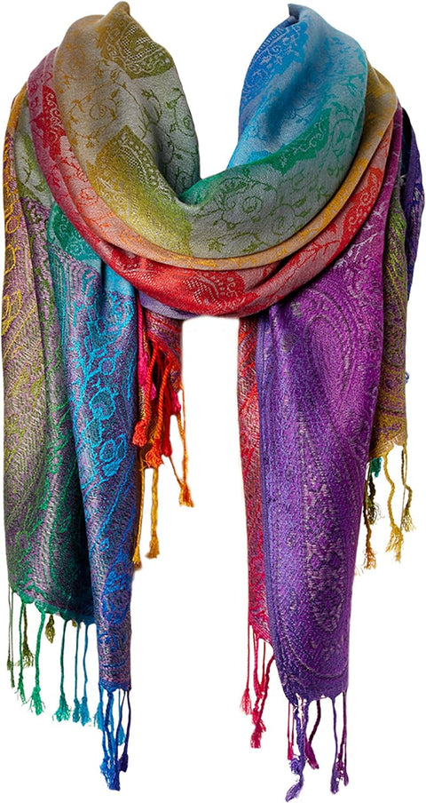 Fashion Women'S Silk Scarf Luxury Satin Shawl Wraps