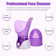 Facial Steamer,Professional Spa Home Facial Steamer Sauna Pores Cleanse-Bpa Free Warm Mist Moisturizing Face Steamer