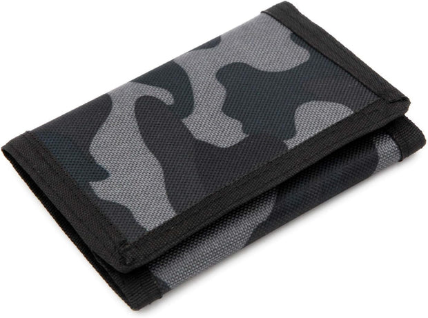 RFID Slim Camouflage Wallet/Trifold Canvas Outdoor Sports Wallet for Boys & Kids - Green