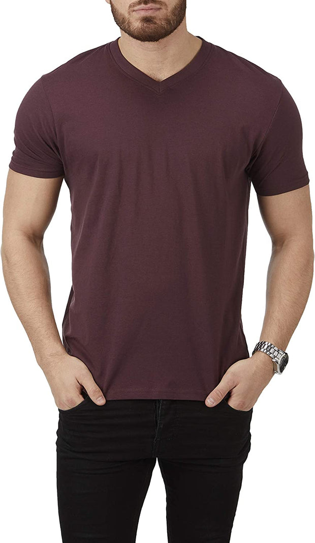 5 Pack Plain V-Neck T-Shirt