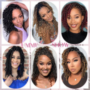 Passion Twist Hair 10 Inch Pre Twisted Passion Twist Crochet Braids Ombre Blonde Short Pre Looped Crochet Hair 8 Packs T1B/27