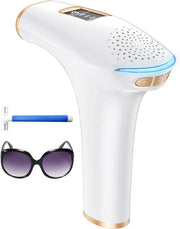 IPL Laser Hair Removal - Faster & Painless & Smooth, 3-In-1 Hair Removal Device with 9 Levels, Max 17.6J, 999,900 Flashes for Whole Body Treatment at Home