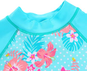 Girls 2PCS Swimsuit Short Sleeve Kids Beachswimming Set Costume for 3-12Years