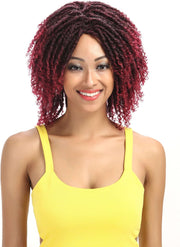 6" Short Dreadlock Wig Twist Wigs for Black Women Short Curly Synthetic Wigs (6", TT1B/30)