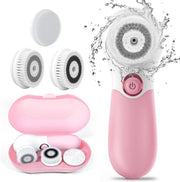 Facial Cleansing Brush Electric Facial Exfoliating Massage Brush with 3 Cleanser Heads and 2 Speeds Adjustable for Deep Cleaning, Removing Blackhead, Face Massaging