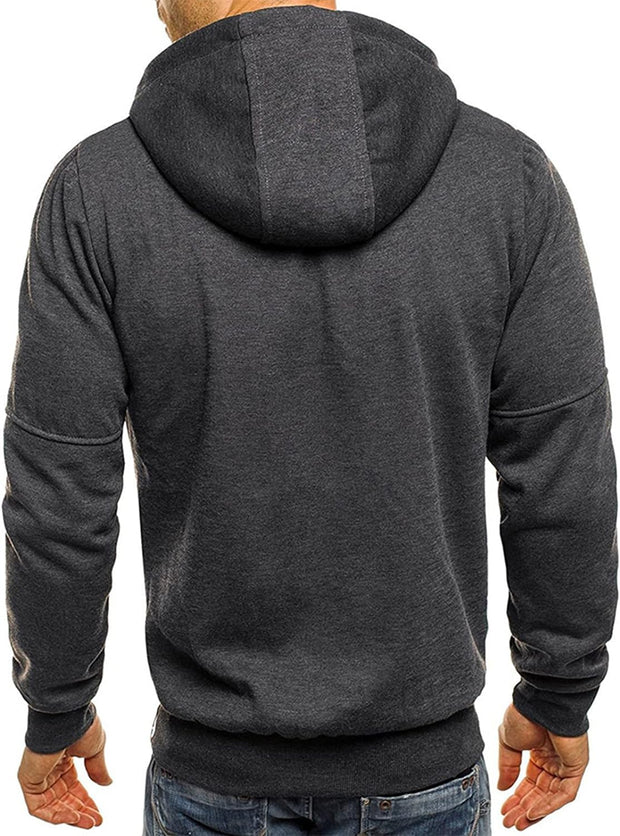 Mens Hoodies Sweatshirt Zip up Lightweight Jackets Jumper Sweater