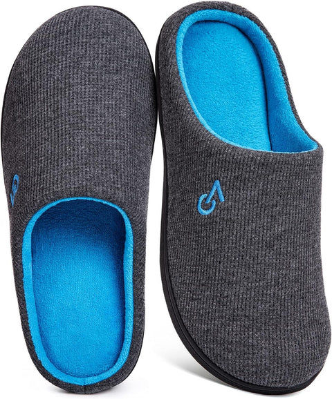 Men'S Two-Tone Memory Foam Slippers