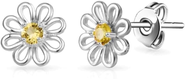 Daisy Stud Earrings Created with Zircondia® Crystals