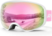 Ski Goggles, Skiing Goggles for Snowboard Jet Snow 100% UV Protection, Anti-Glare Ski Goggles Dual Lens for Women Men Youth OTG over Helmet Compatible, Skiing Snowboarding Cycling Motorcycle