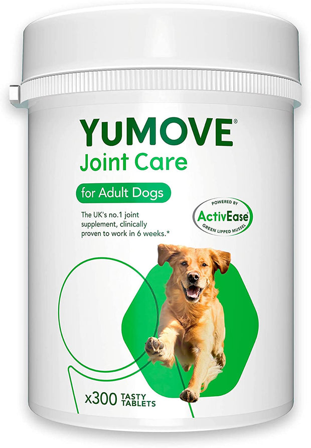 Yumove Adult Dog | Joint Supplement for Adult Dogs, with Glucosamine, Chondroitin, Green Lipped Mussel | Aged 6 to 8 | 300