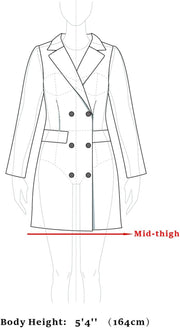 Winter Coats for Women, Single Breasted Notched Lapel, Winter Outwear