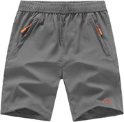 Men'S Outdoor Breather Quick Dry Lightweight Sports Shorts Zipper Pockets