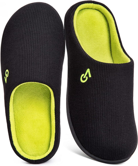 Men'S Two-Tone Memory Foam Slippers