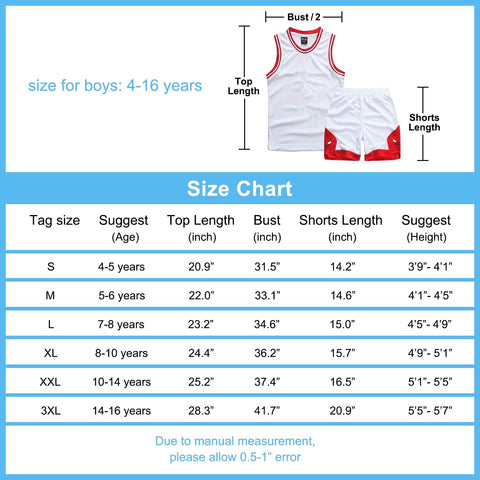 Geek up Kids Boys Basketball 2-Piece Basketball Performance Tank Top and Shorts Set