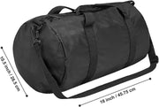 Gym Duffle Bag with Shoe Compartment Foldable Men Women Travel Fitness Holdall Barrel Sports Bags - Shoulder Strap Swimming Football Basketball Tennis Luggage Weekender Light Weight Dry Bags (Black)