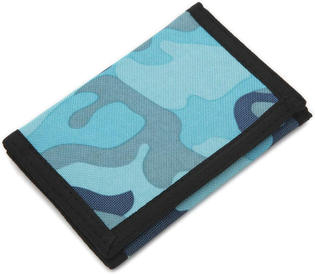 RFID Slim Camouflage Wallet/Trifold Canvas Outdoor Sports Wallet for Boys & Kids - Green