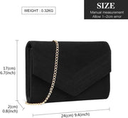 Women'S Clutches Bag Evening Bags Synthetic and Suede with Chain for Wedding