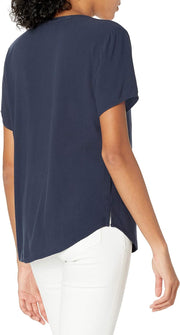 Women'S Short-Sleeve Woven Blouse