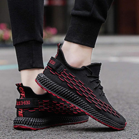 New Man Casual Shoes Fashion Men Sneakers Lace-Up Men Vulcanize Shoes Comfortable Autumn Flat Shoes Male-M06Black_8.5