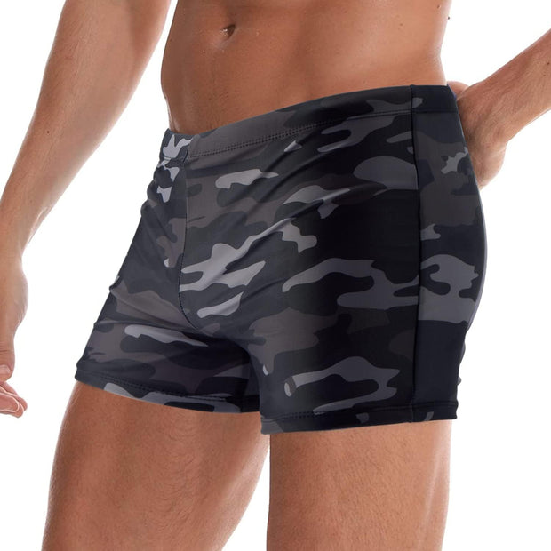 Men'S Swimming Trunks Shorts with Removable Pad Sport Boxer Swimwear Boxers Underwear Drawstring Summer Beach Board Shorts Elastic Swimsuit Bottom