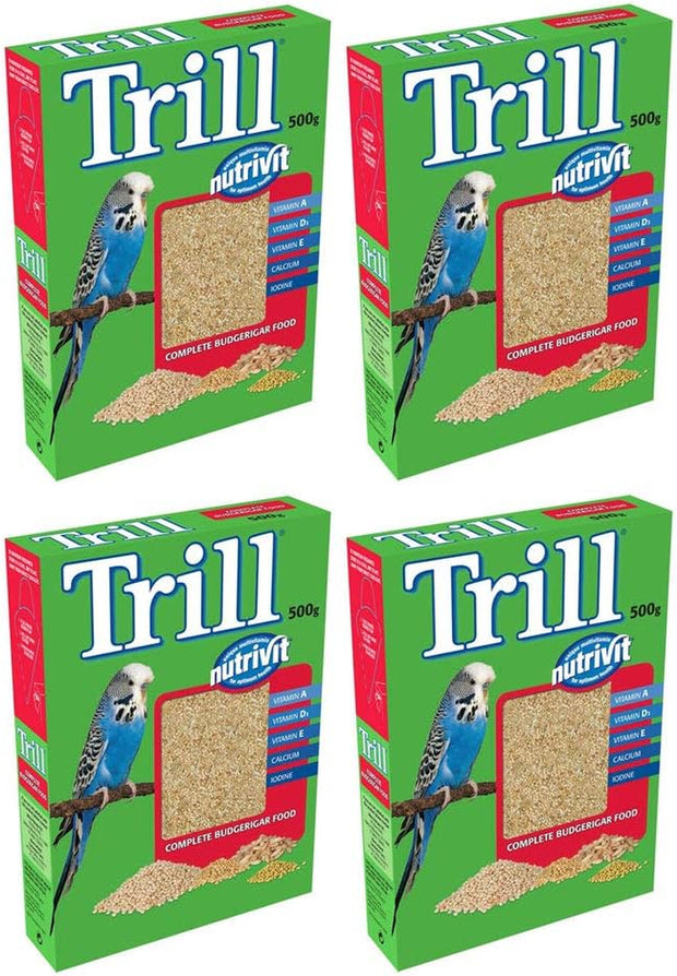 Trill Nutrivit Complete Budgie Food with Vitamins 500G (4 Pack)