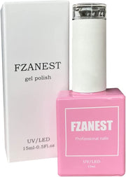 FANZEST Gel Nail Polish Led UV Gel Polish Holographic Color Sparkle Glitter Diamond Rose Gold 15Ml