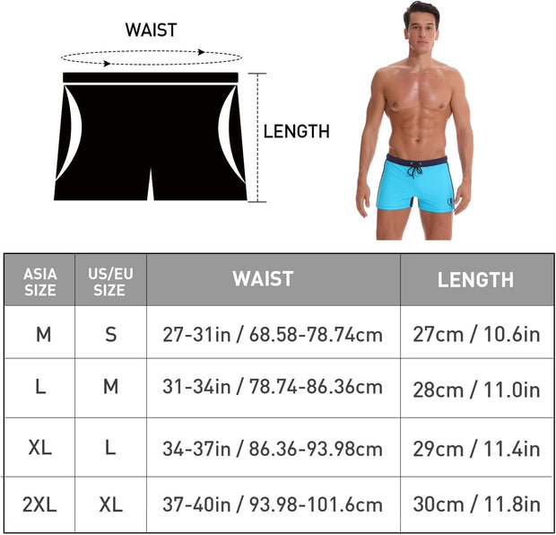 Men'S Swimming Trunks Shorts Sport Boxer Swimwear Boxers Underwear Drawstring Summer Beach Board Shorts Elastic Swimsuit Bottom