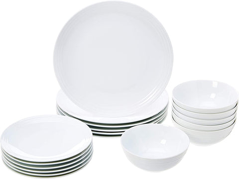 18-Piece Dinnerware Set, Service for 6, White