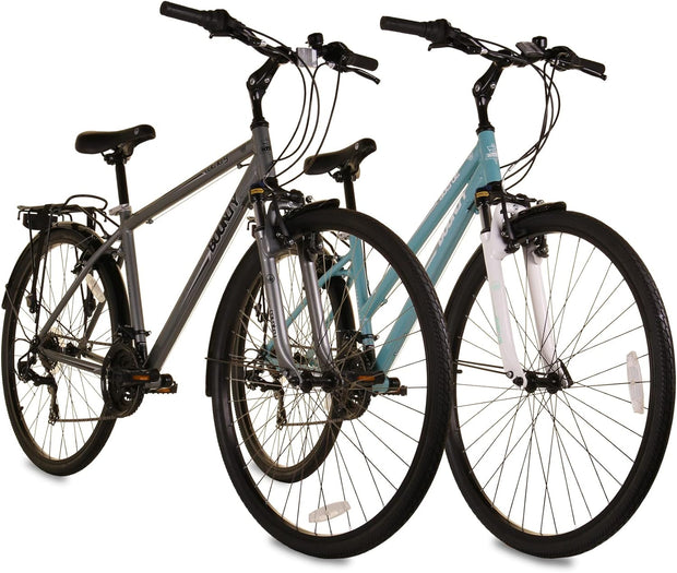 Country Hybrid Bike - Lightweight Alloy Frame, 18 Speed Shimano Gears, Zoom Suspension Forks - Ideal for Cycling Enthusiasts