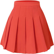 Women Girls Short High Waist Pleated Skater Tennis School Skirt