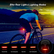 Bike Lights Set, Rechargeable Super Bright Bicycle Lights, Runtime 8+ Hours, 6 Lighting Modes, Waterproof Bike Front Head Light and Back Tail Rear Light Reflectors for All Bike,Mountain