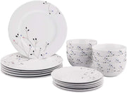 18-Piece Dinnerware Set, Service for 6, White