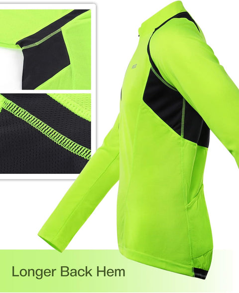 Cycling Jersey Mens Long Sleeve MTB Jersey Half Zipper Cycling Clothing 6031