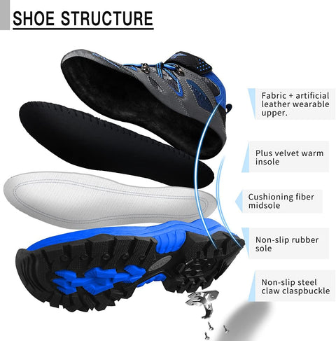 Kids Hilking Boots Outdoor Climbing Trainers Travelling Sports Shoes Non-Slip Hiker Snow Boots