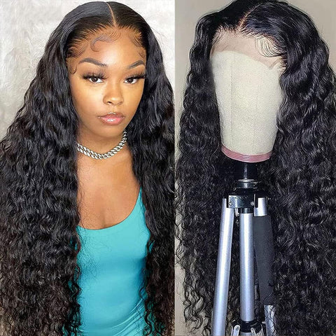 Body Wave Lace Front Wigs Human Hair Pre Plucked with Baby Hair 150% Density Glueless Brazilian Virgin 4X4 Lace Closure Human Hair Wigs for Black Women Natural Color 10 Inch