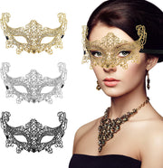 3 Pieces Mascarade Masks for Women Sexy Lace Venetian Face Mask Halloween Eye Masked for Lady Girl Maskerade Prom Carnival Mask Ball Fancy Dress Costume Accessories Masquerade Party