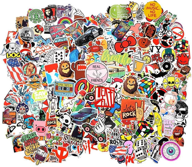 Cool Random Stickers Pack 55-500Pcs Laptop Stickers Bomb Vinyl Stickers Variety for Computer Skateboard Luggage Car Motorcycle Bike Decal for Teens Adults Kids