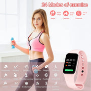 Smart Watch for Women,Fitness Watch with Heart Rate/Blood Oxygen Sleep Monitor,5Atm Waterproof Step Counter Watch with 24 Sport Modes,1.47'' Touch Screen Smartwatches for Android Ios - Upgrade