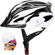 Bike Helmet Men, Mountain Cycle Helmets Ladies with Visor Adjustable Size 56-62CM Large Lightweight 18 Vents Bicycle Cycling for Teenagers Women Men Sport Headwear