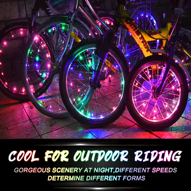 2 Tyre Pack!High Brightness LED Bike Wheel Accessories Outdoor Toys for Boys Girls Waterproof