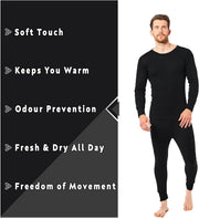 Heatwave® Pack of 2 Men'S Extreme Thermal Underwear Set, Long Sleeve Top & Long Johns Set, Winter Thermals