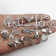 Wholesale Bulk Lots 200Pcs Tibetan Silver Charms Pendant Fitting for DIY Necklace Bracelet Earrings Jewellery Making Accessories WM332